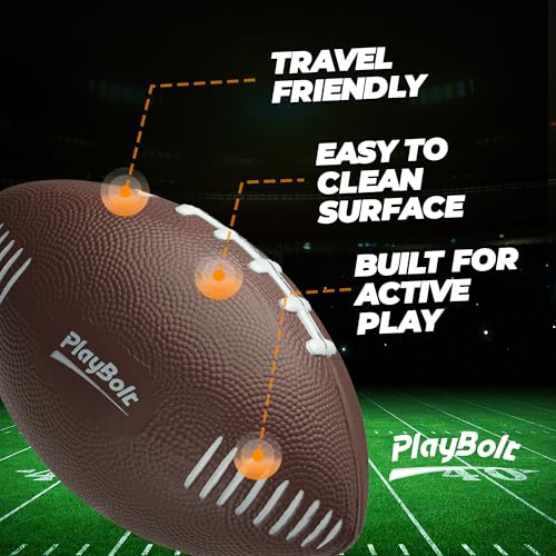 Image of 7.25 inch Mini Foam Football for Kids & Toddlers - Easy Grip Small Youth Sports Ball - Soft Foam Footballs for Little Hands Sports Play - Toy Gifts for Boys & Girls