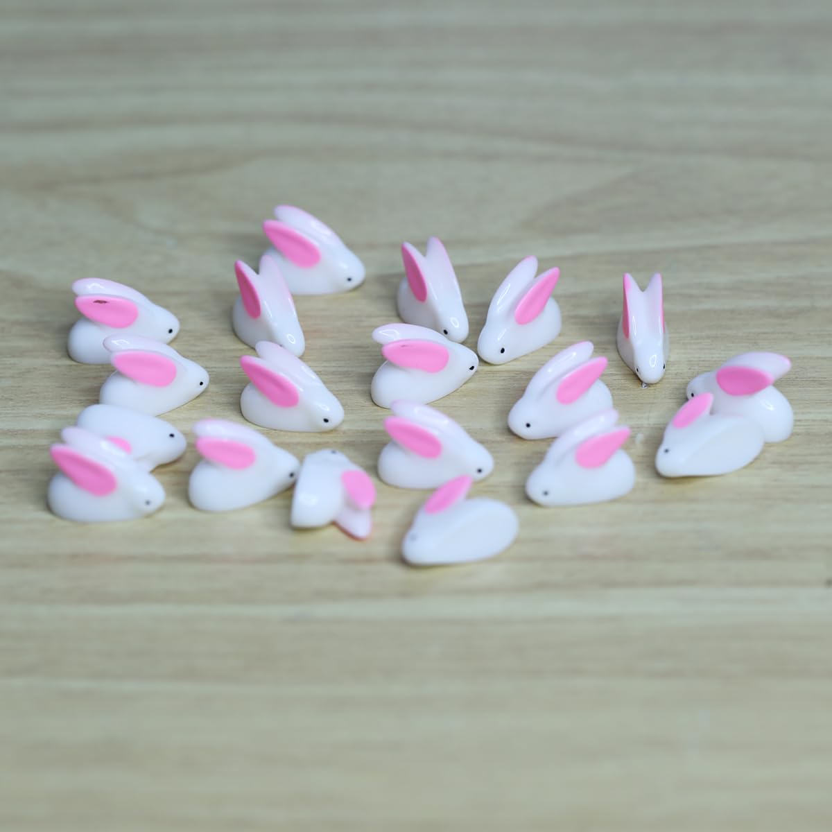 Wonderland Mini Pink Ear Rabbit (Set of 20)|Miniature Toys | Tiny Toys |Small Figures | Dollhouse| Fairy Garden Accessories| Unique Gifts