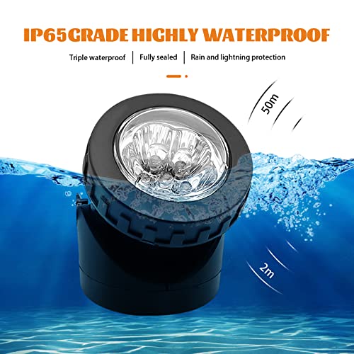 Solar Spot Lights Outdoor, Led Waterproof Pond Light Solar Spotlight Underwater Light Security Lighting Dark Sensing Auto On/Off Adjustable Lighting Angle, For Outdoor Lawn Fish Tank Pool (1 Pack) #TOP1