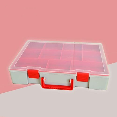 Miniatura 2 de Bandeja organizadora portátil con tapa de plástico con separadores, 41 compartimentos ajustables, contenedores, clasificadores y organizadores para