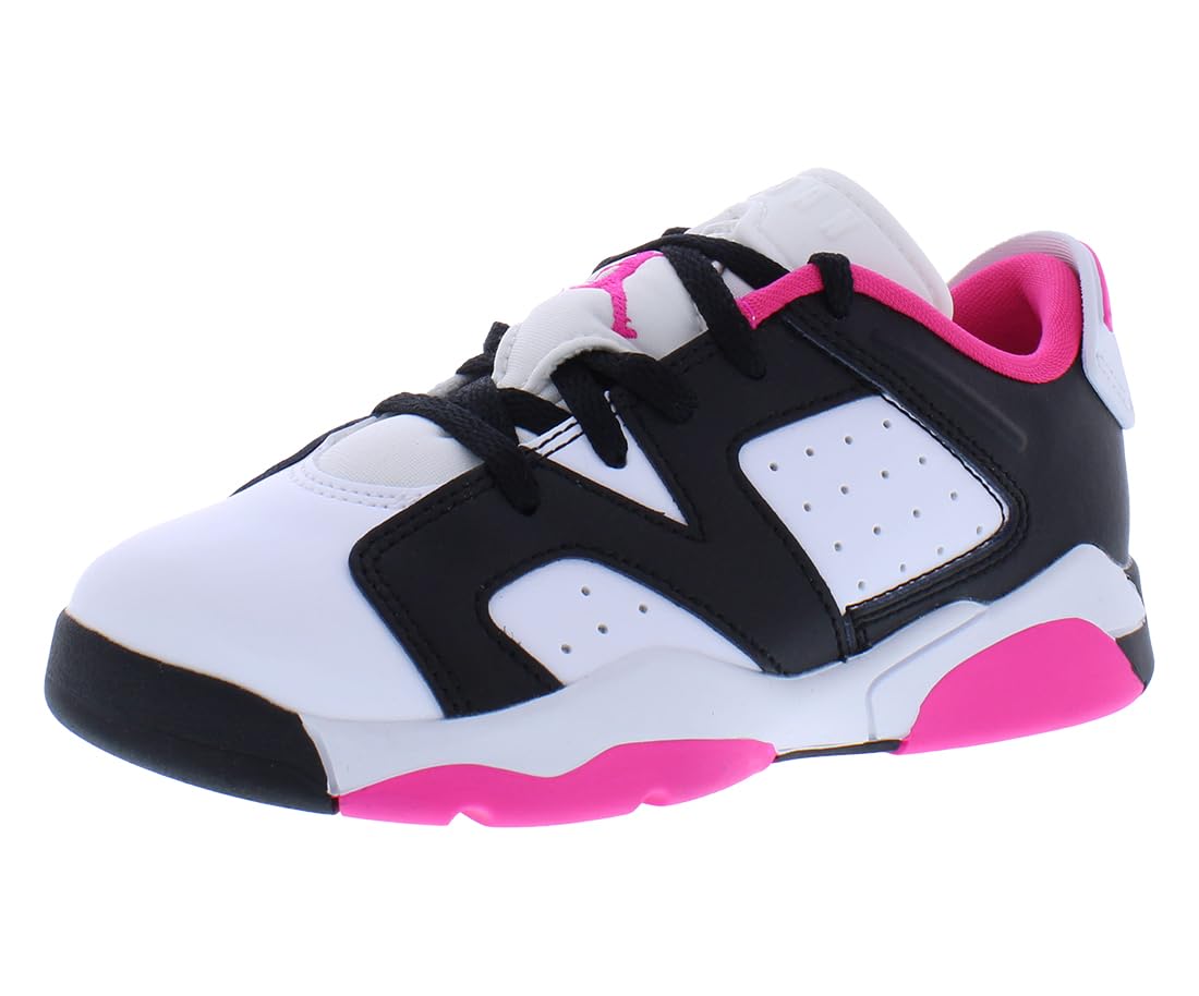 Jordan Boy's Air 6 Retro Low (Big Kid) Black/Fierce Pink/White 6.5 Big Kid M