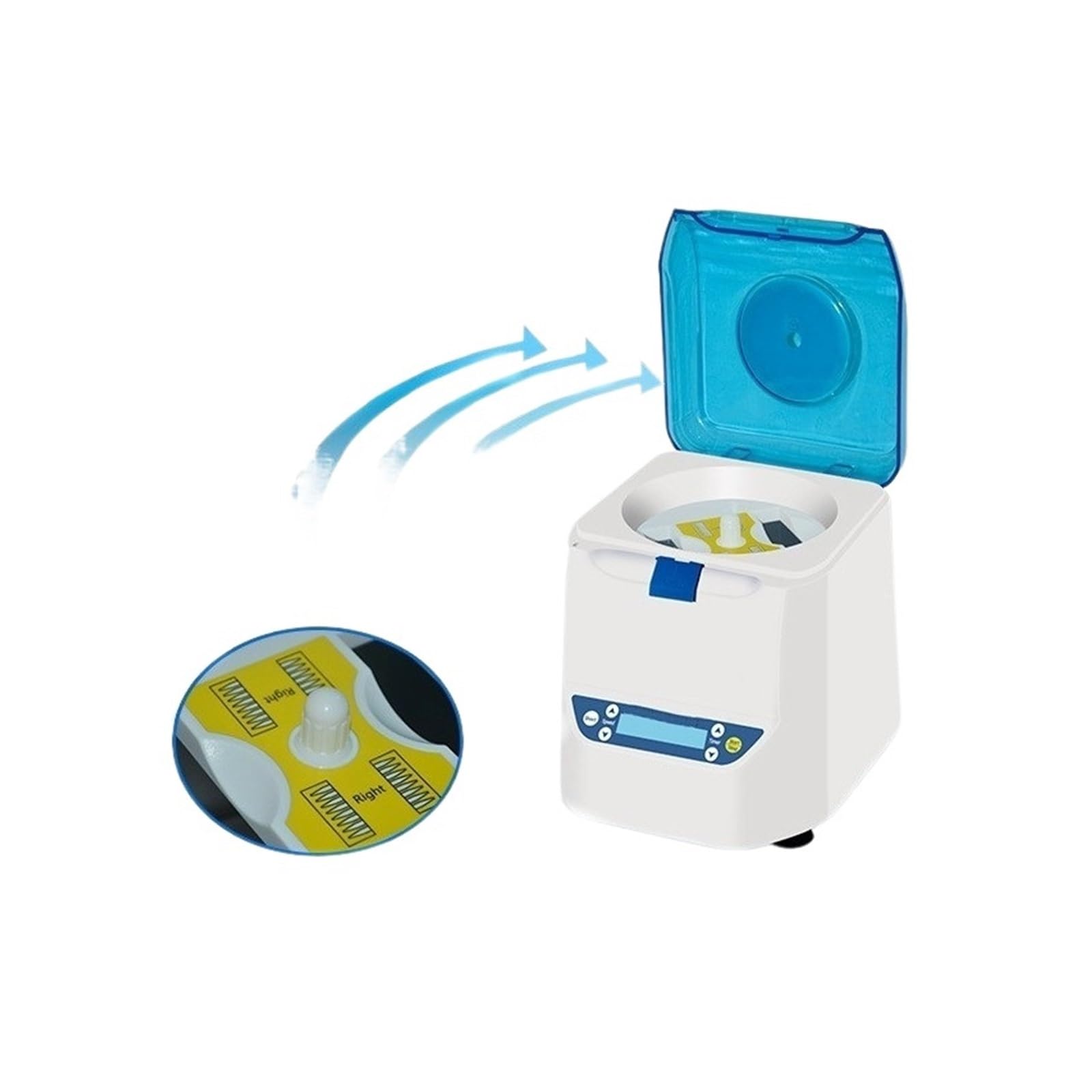Zentrifugal, Mini-PCR-Plattenspinner, Mikrotiterplatten-Zentrifuge, 2800 U/min, Laborzentrifuge For 96-Well-384-Well-Platten, RCF 550 X G(60)