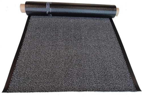 MERTEX Schmutzfangläufer Meterware 60 cm grau-schwarz meliert - ohne Rand an den Schnittkanten (60 x 50 cm, grau)