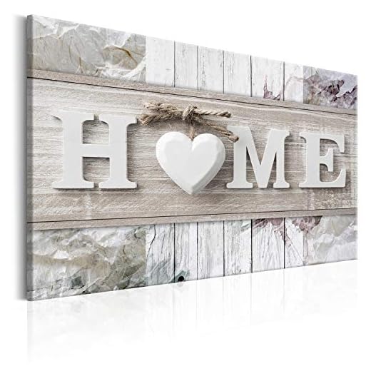 murando Cuadro en Lienzo 120x80 cm - HOME - 1 parte Impresión en Material Tejido no Tejido Impresión Artística Imagen Gráfica Decoracion de Pared m-C-0244-b-b