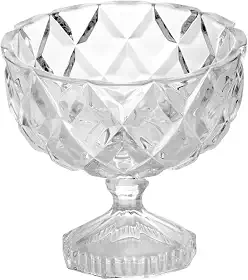 Lyor CENTRO DE MESA C/PÉ DE CRISTAL DELI DIAMOND 18x18cm