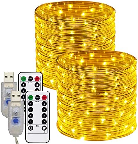 RcStarry 30M/100FT 300 LED Dia 3MM Rope/Wire Lights Multicolor, Dimmable Indoor/Outdoor IP65 Waterproof Fairy Lights Plug in with Remote for Garden, Patio, Deck, Landscape Lighting, Bedroom and More