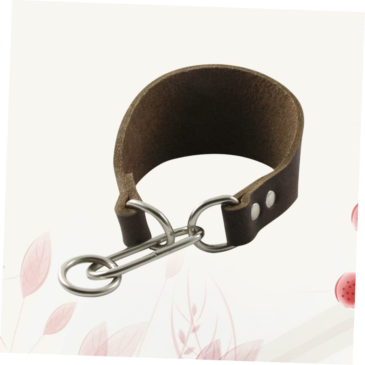 SUPVOX 3pezzi Collare Per Cani Di Cattlehide Collo Resistente e Duraturo Accessorio Elegante Per Cani Con Collo Sottile Colore Caffè