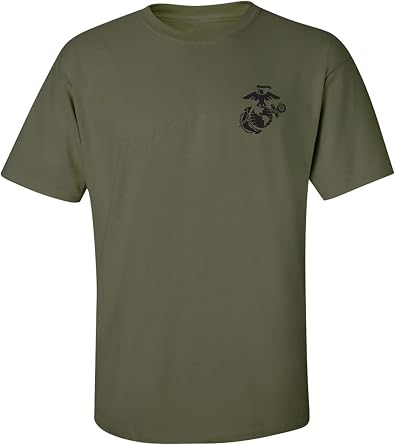 zerogravitee Marines Emblem Left Chest Adult Short Sleeve T-Shirt