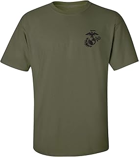 Marines Emblem Left Chest Adult Short Sleeve T-Shirt