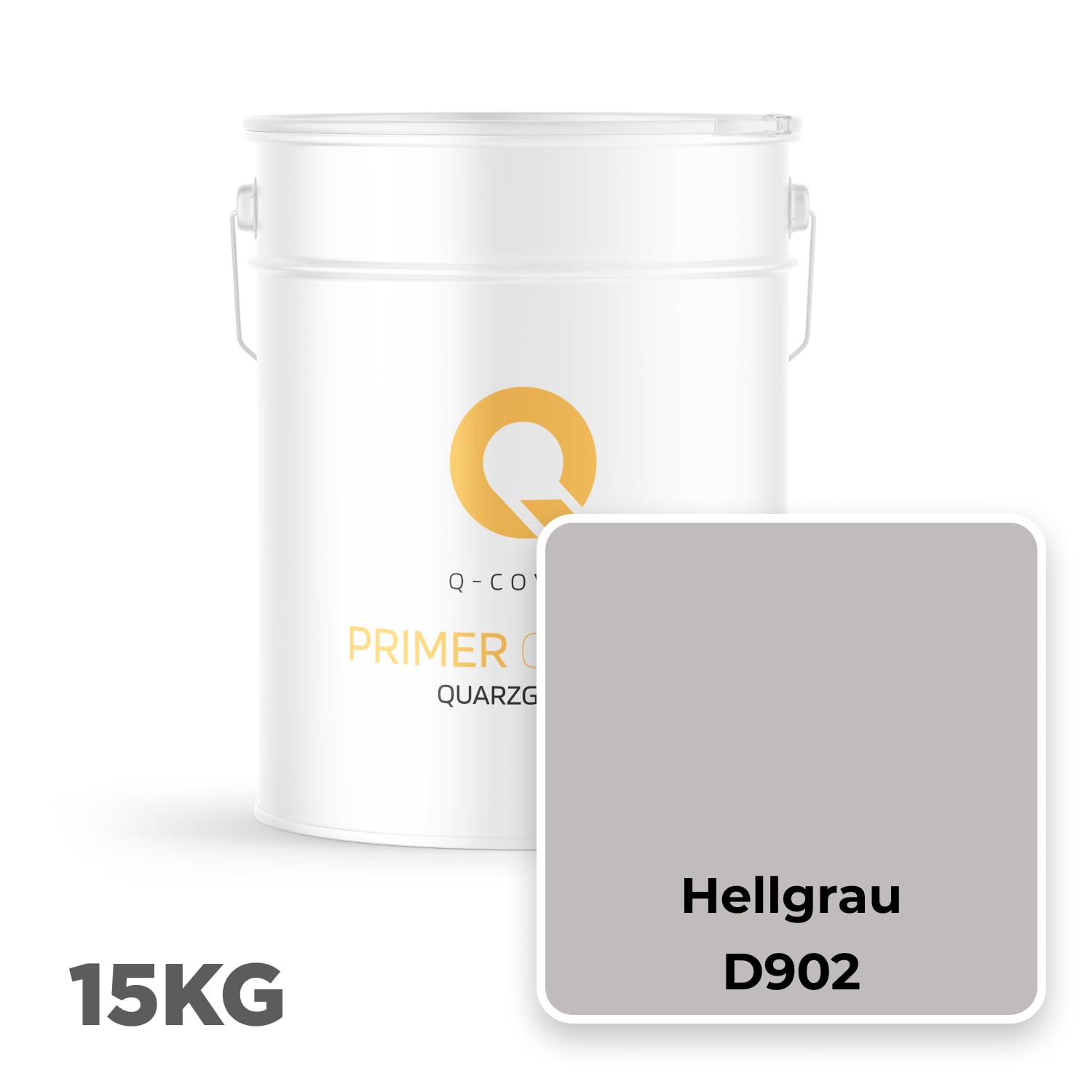 Quarzgrund für Dekorativer Putz mit Mica Hellgrau D902 15KG | Acrylatdispersion Grundiermittel Innen & Außen für Wände und Decken Grundierung Schutz Mosaikputz ca. 0,3-0,4 KG/m2