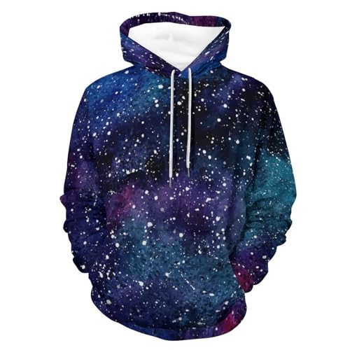 Sweatshirt pull homme femme galaxie UMENG sweat à capuche imprimé haute définition S