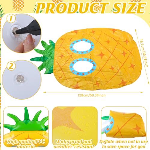 Image of Colingmill 50 Inch Pineapple Photo Frame Inflatable Pineapple Balloon Decorations Photo Backdrop Booth Selfie Frame Background for Xmas Party Supplies
