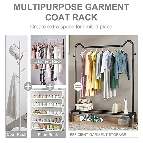 Portant à vêtements portable pour entrée éliminant le désordre