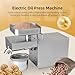 1500W Electric Oil Press Machine, Automatic Oil Extractor, Hot/Cold Press Oil Maker Machine with Hopper/Oil Cup/Filter for Peanut Almond, High Yield Full Stainless Steel Foldable