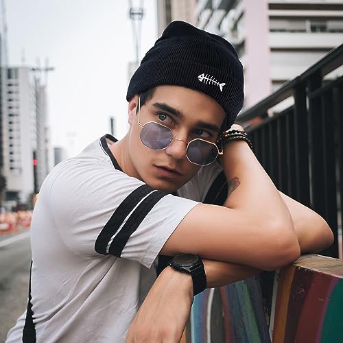 Image of Cool Graphic Beanie for Men and Women - Black