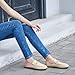 Ablanczoom Mules for Women Flat Shoes: Comfortable Slip on Flats for Womens Mule Metal Chain Backless Loafers Business Casual Shoe Beige