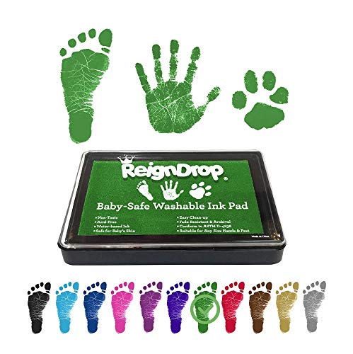 ReignDrop Ink Pad For Baby Footprint & Handprint -...