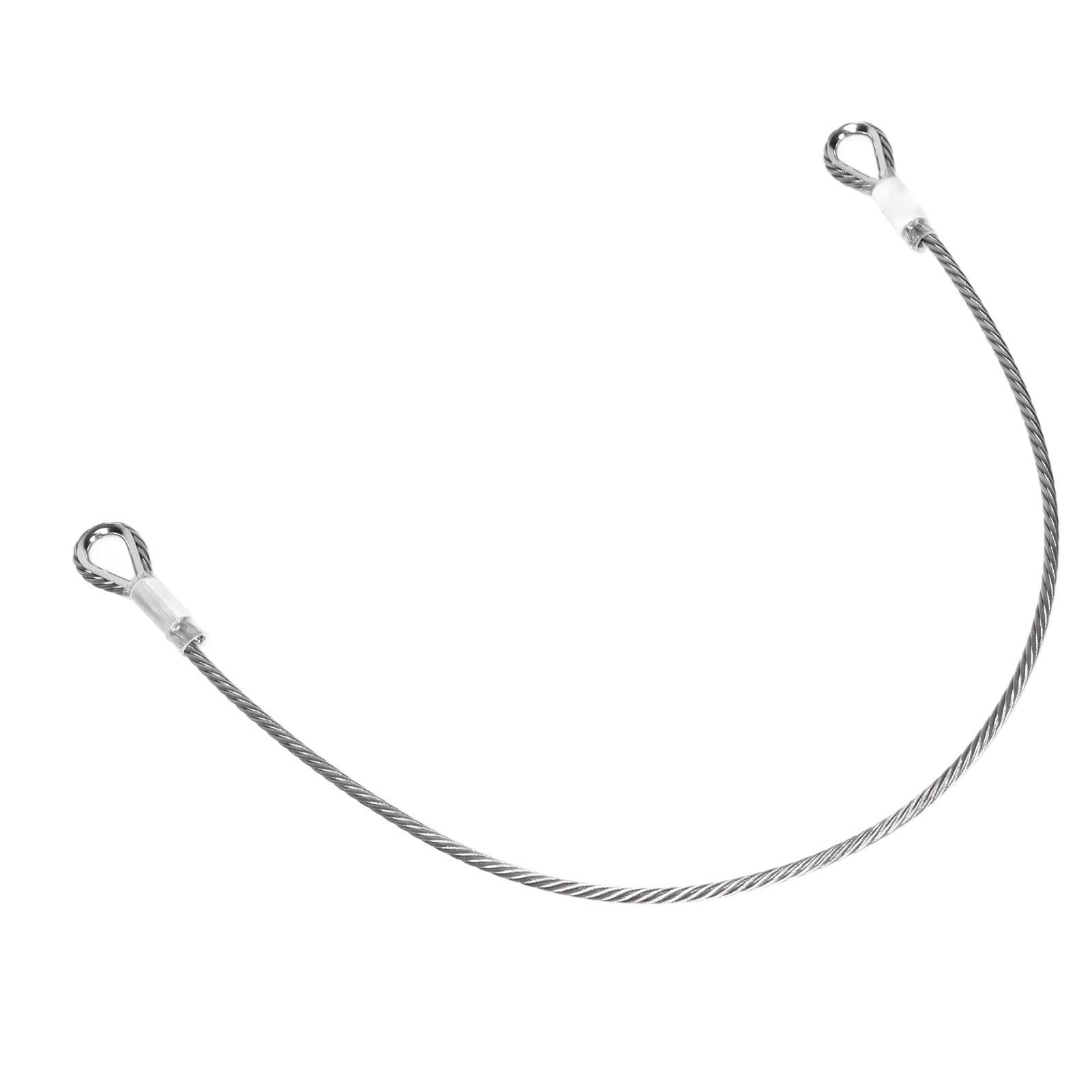 Cable de Acero de Seguridad, Cable de Cuerda de Acero de 1 M, 3,28 Pies y 8 Mm, de Carga Resistente Al Desgaste de 2500 Kg, de Doble Bucle, Ideal para Bicicletas, Motocicletas, Escalada,