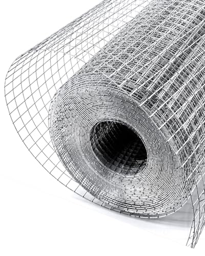 Metamesh Chicken Wire Mesh 1/2 inch 36 x 100 ft 19 Gauge - Hot Dipped Galvanized Hardware Cloth Wire Mesh Roll Garden Fencing Welded Wire Mesh & Wire Cloth Gopher Wire