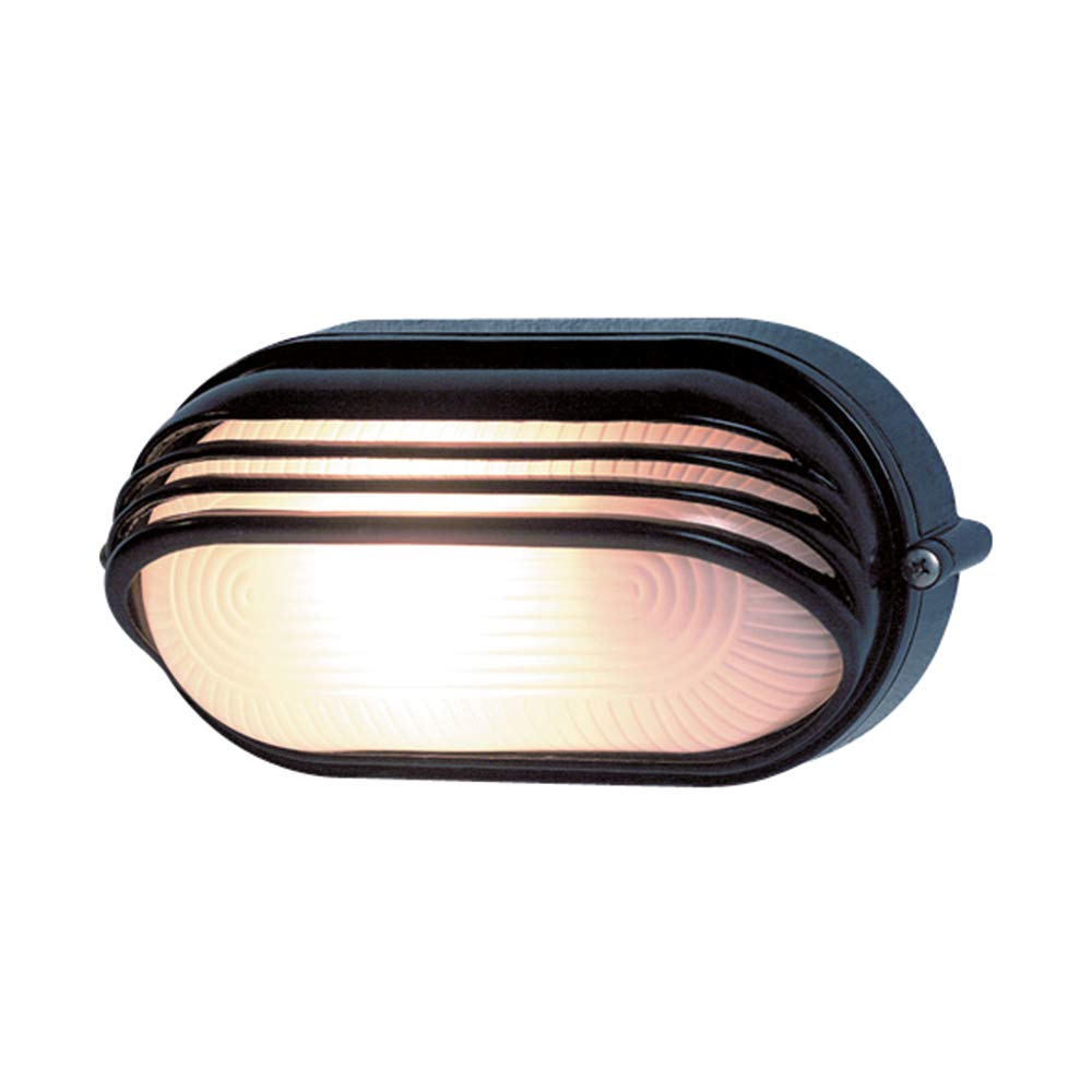 REV Ritter 0590057555 Oval Light Aluminium with Cover 60 Watt Black