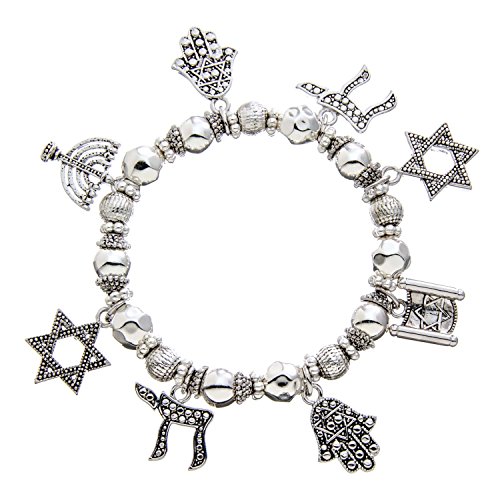 PammyJ Jewish Jewelry Hebrew Charm Stretch Bracelet3