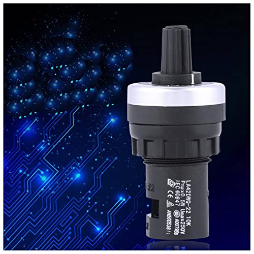 10K Potentiometer, Panel Mount La42Dwq 22Mm Governor Rotary Potentiometer Switch Inverter Converter Vsd Vfd Resistance Variable Speed Drive #TOP22