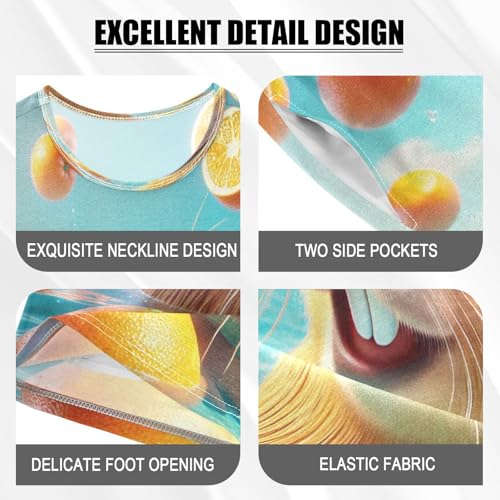 Capybara Oranges Summer Pajama Set Short Sleeve PJS 2 Piece Summer Pajamas Shorts Sets Cotton 5Y4