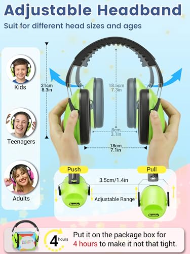 Image of Dr.meter Noise Cancelling Headphones For Kids 2PACK, 27.4SNR Kids Ear Protection Ear Muffs for Toddler Hearing Protection, Noise Reduction Earmuffs for Fireworks, Monster Jam, Autism Sensory, Focus