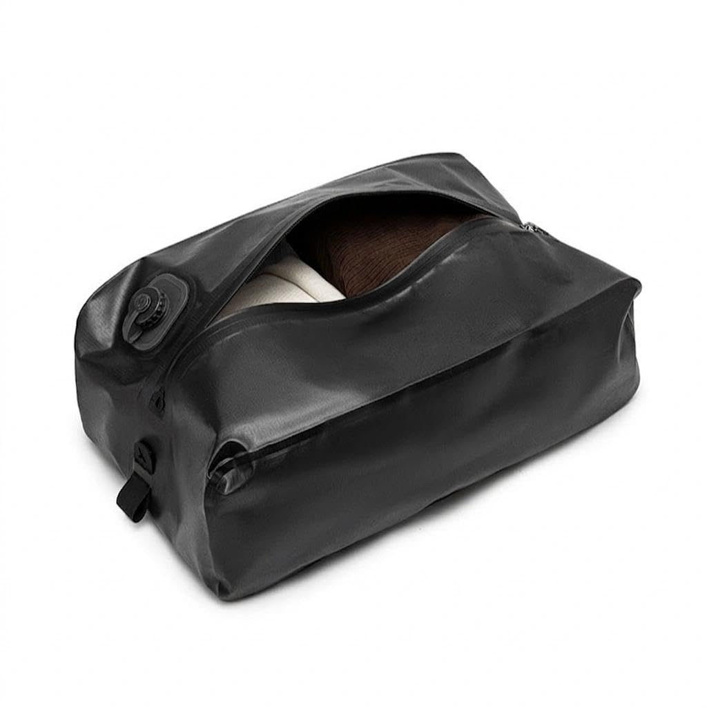 Aerless Vacuum Kit Travel Vakuum Kompressionsbeutel 25L (Schwarz) | Elektrische Kompression, Kein externer Pump nötig, TPU, Sichtfenster, 25 L, 44x32x17,5 cm, luftdicht, Für Reisen