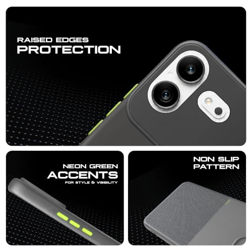 Image of AIBEX Premium Back Cover Case Compatible for Nothing 4B | Scratch & Drop Tested Shockproof Matte Texture Case with Soft Microfibre Lining | Slim Fit Cover with Anti-Scratch - Grey