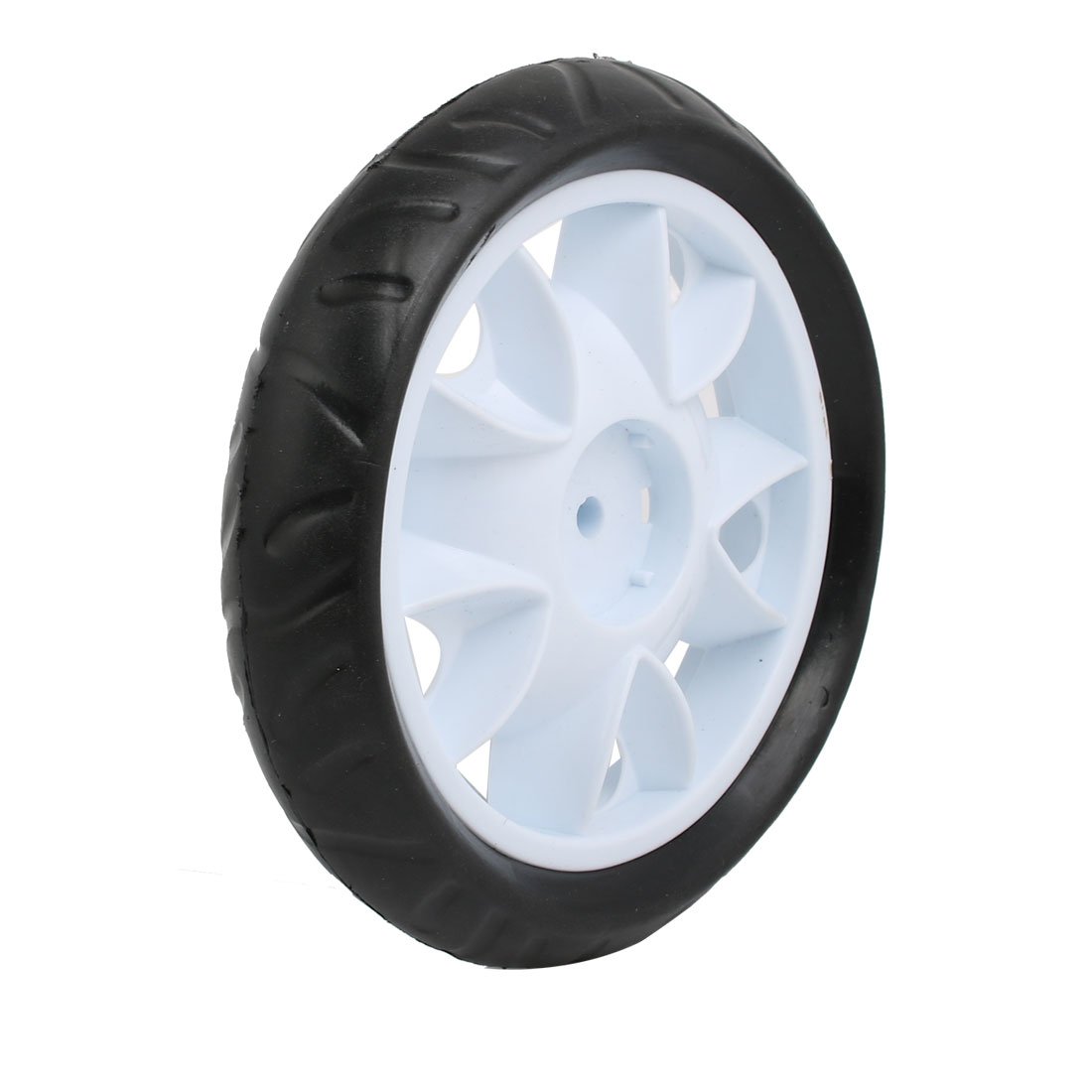 uxcell 4pcs 170mm Dia Plastic Single Wheel Pulley Rolling Roller White 8x27mm