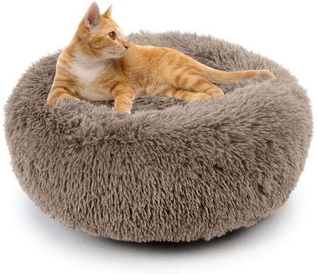 SUGAR PET SHOP Marshmallow Cat Bed For Indoor Cats - Calming Cat Bed for Small and Large Cats | Perfect Kitten Bed | Fluffy Cat Bed,…