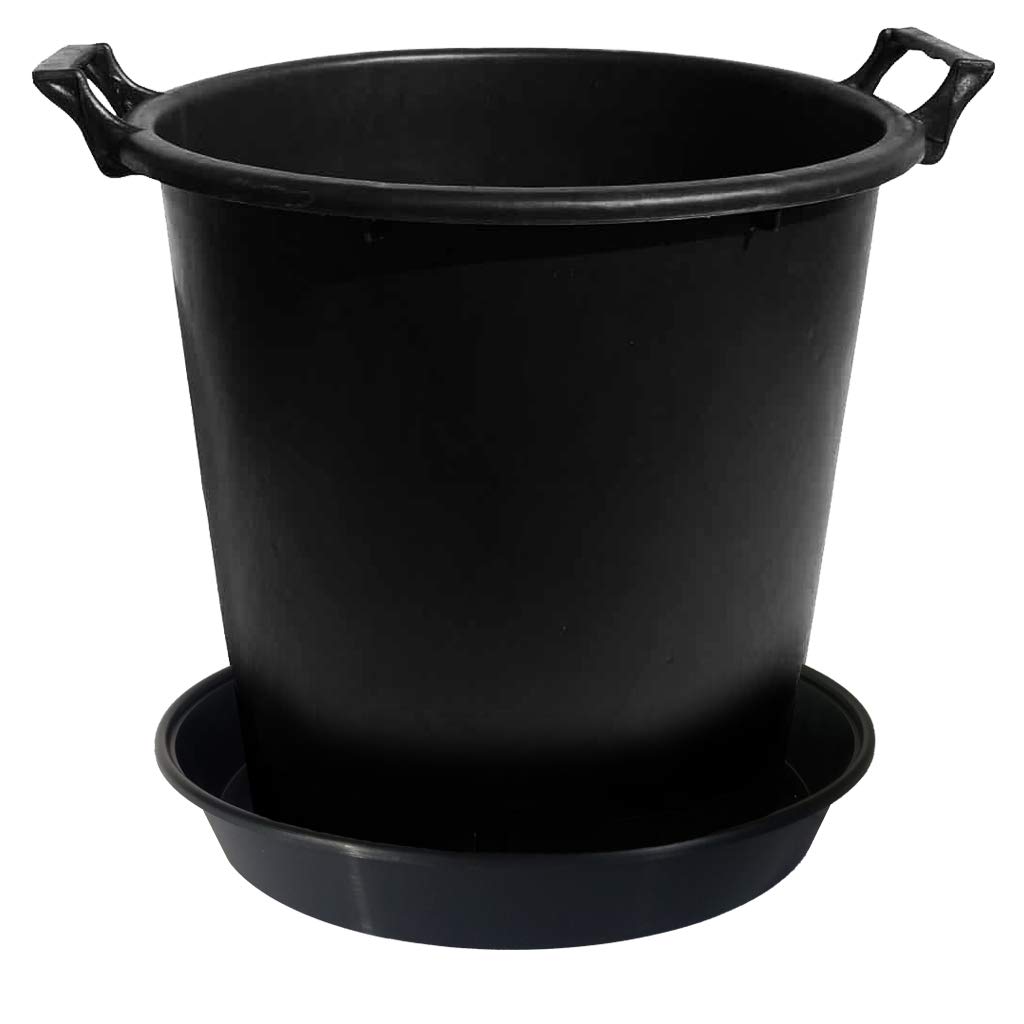 Elixir Gardens Large Plastic Plant Pot With Handles 30, 35, 50, 75