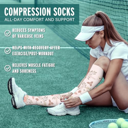 Image of 3 Pairs Compression Socks for Women & Men 15-20 mmHg- Best Support for Nurses, Running, Hiking, Recovery & Flight Socks