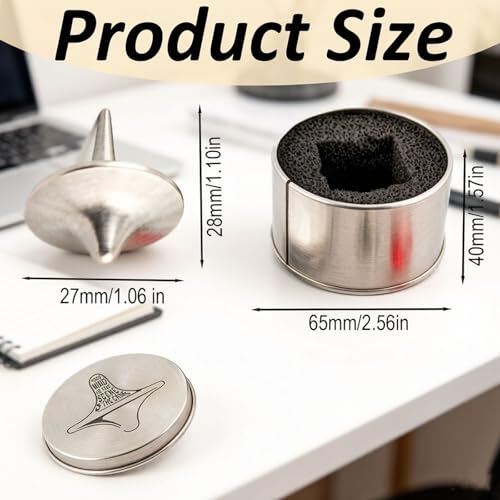 Image of Gyroscope Levitating Gadgets for Adulthood Men, Magnetic Levitation Device with Inception Spinning Top, Premium Stainless Steel Construction for Movie Memorabilia Collection and Home Office Display