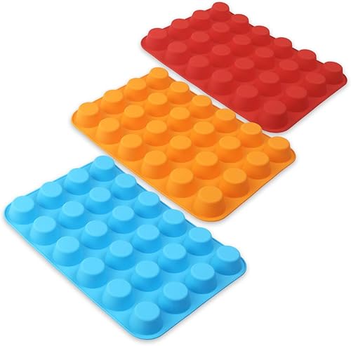 Miniatura 2 de Molde de silicona para magdalenas, molde para magdalenas, 24 tazas, moldes de silicona para hornear muffins de huevo de grado alimenticio,