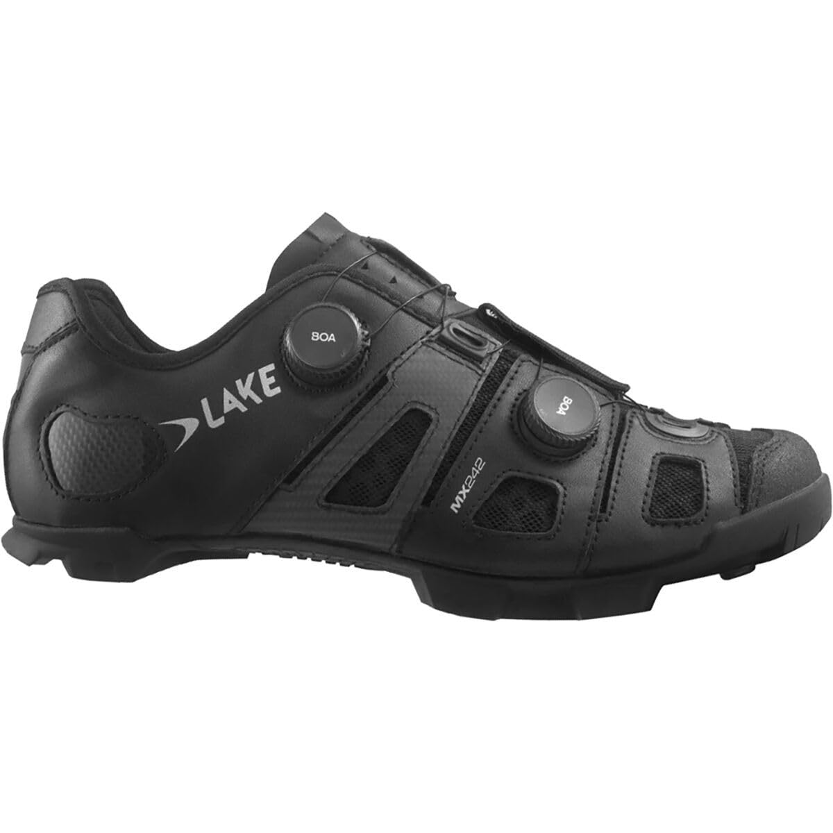 Lake Mx242 Endurance Cycling Shoe - Men's Black/Silver, 39.0