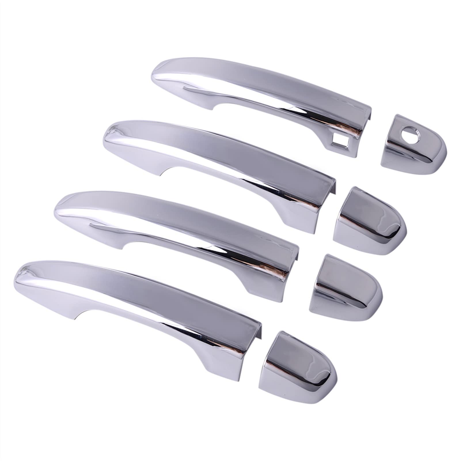 Rinkteea One Color Exterior Car Door Handle For Accord 2018-2020 8Pcs/Set Chrome Exterior Door Handle Cover Trim W/Smart Keyhole Abs Moulding Car Fit