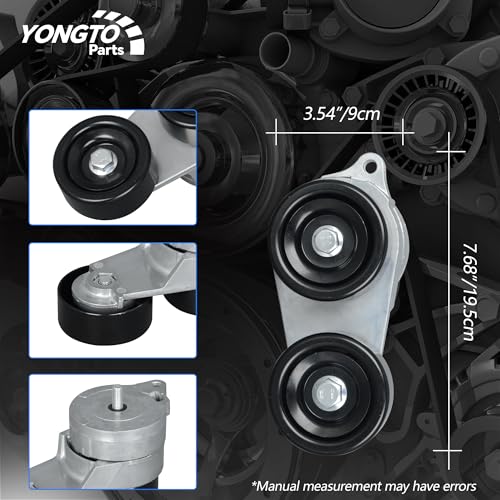Yongtoparts 38332 Drive Belt Tensioner Assembly w/Pulley Compatible with Acura MDX 2003-2013 TL RL ZDX, Honda Accord 2003-2012 Odyssey 2005-2010 Ridgeline Pilot Replace OE 31170RCAA01 31170RV0A01 by Yongtoparts - Image 4