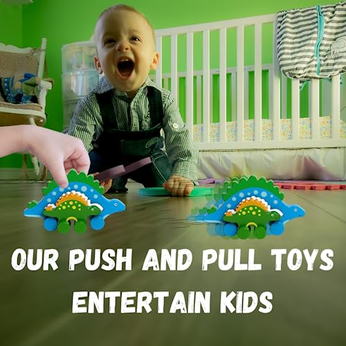 Image of Jack Rabbit Creations Stegosaurus Mommy & Baby Push, Toy