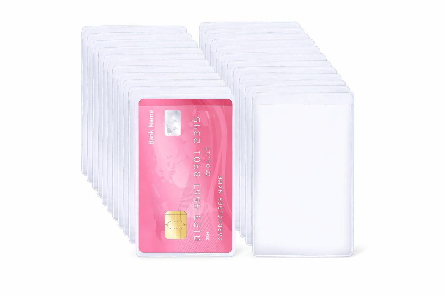 Card Protector Sleeves, Transparent Frosted Matte Finish, PVC Material, Waterproof, (20)-image-38