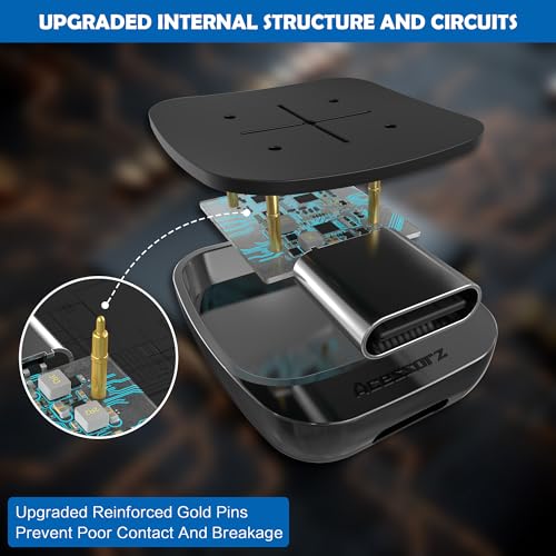 Acessorz 2 in 1 Charging Adapter Cable Charger Compatible with Fitbit Sense & Versa 3 4, USB Type C to C Fast Charge Adapter Cable Cradle Dock for Sense & Versa Smartwatch, Portable w/LED Indicator