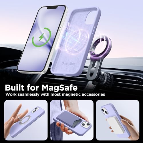 Image of GolbinBox Magnetic for iPhone 13 /14 Case, Silicone Cover, Lilac