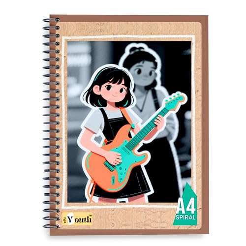 Image of nRp Youth A4 Spiral Notebook Pack of 2 | 300 Pages | Premium 70 GSM Paper | Unruled | Spiral Bound, Laminated Cover - Ideal for Study, Office & Journaling