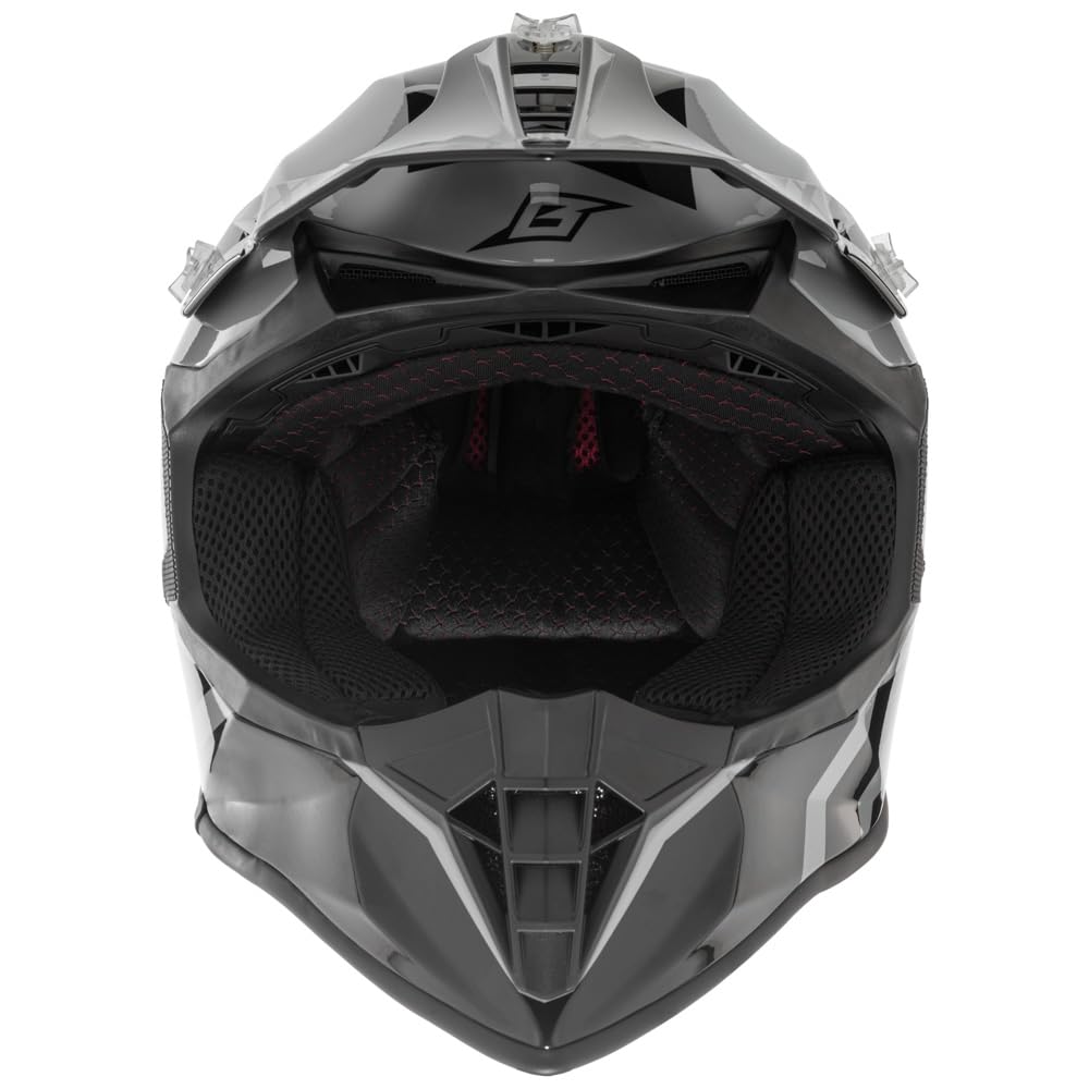 Casco MUD II, Casco Moto da Cross Enduro con Calotta Termoplastica, EPS Doppia Densità, Omologato ECE 22.06, Ventilazione Multipla e Cinturino Doppio Anello, Diversi Colori Disponibili