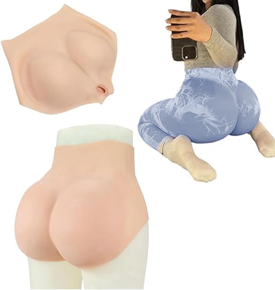 Realistic Silicone Butt Enhancer Panty Crossdressing Vagina Triangle Pants Men's Hiding Gaff Briefs for Transgender