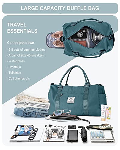 Gym Bag Womens Mens With Shoes Compartment And Wet Pocket,Travel Duffel Bag For Women For Plane,Sport Gym Tote Bags Swimming Yoga,Waterproof Weekend Overnight Bag Carry On Bag Hospital Holdalls #TOP5