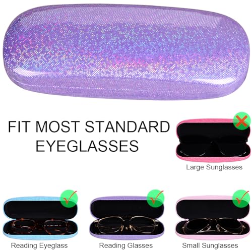 Image of ADBGV 3Pcs Unisex Hard Shell Eyeglasses Cases, Protective Case For Glasses,Sunglasses Case with Cleaning Cloth