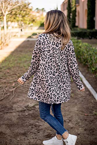 Tickled Teal Women's Long Sleeve Animal Leopard Print Super Soft Cozy Cardigan3