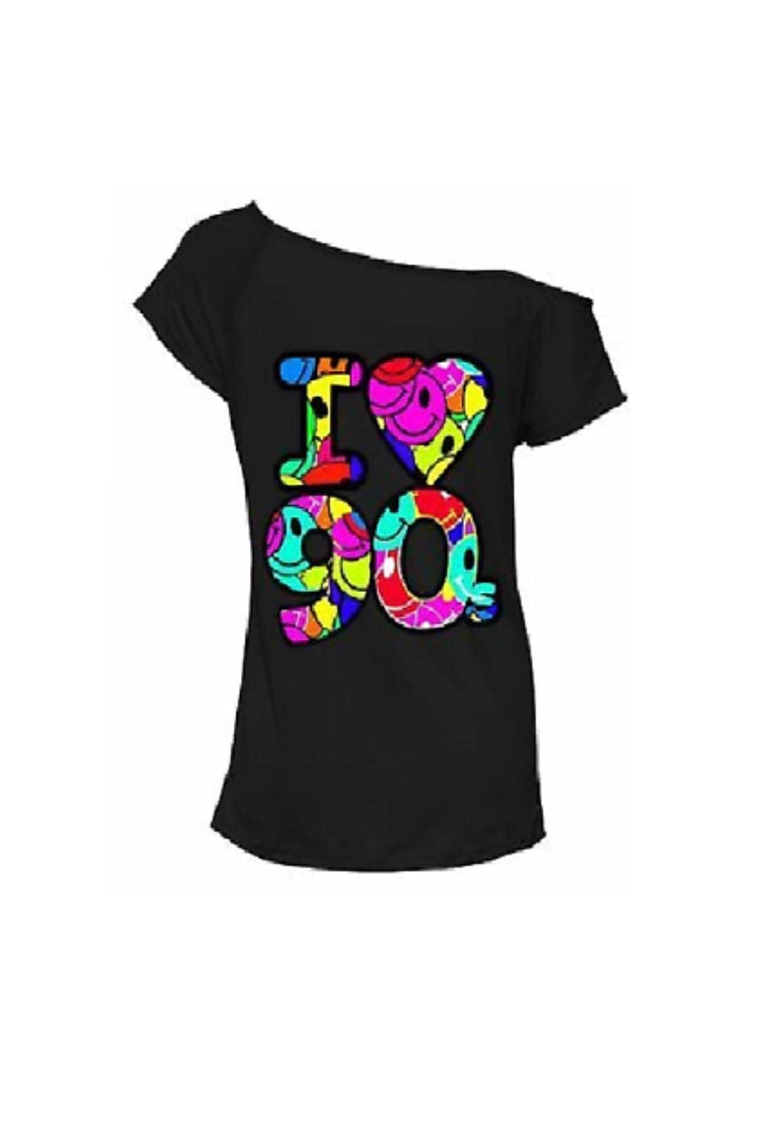 Ladies I Love The 80's T-Shirt Fancy Dress Costume Neon Festival Women's Outfit UK Size 8-26